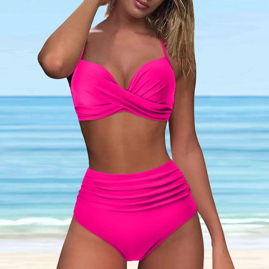 Bikini de talle alto con parte delantera giratoria