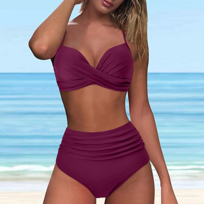 Bikini de talle alto con parte delantera giratoria