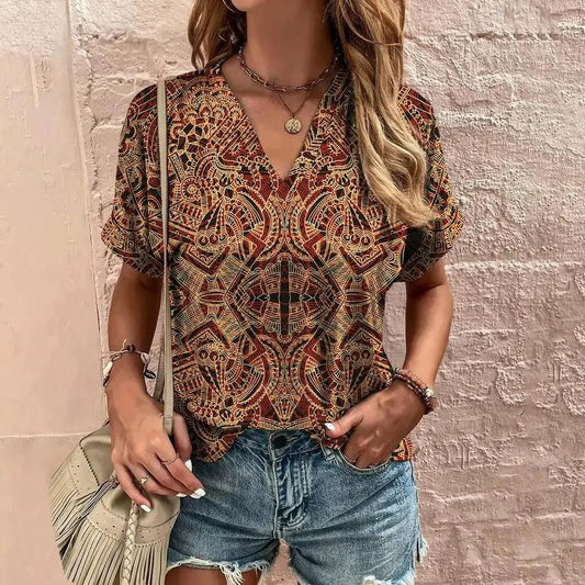 Camiseta de mujer | Cuello en V | Material suave y transpirable | Perfecta para los días de verano