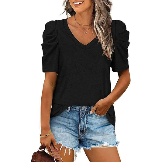 Camiseta de mujer | Cuello de pico | Corte holgado | Perfecta para ocasiones informales
