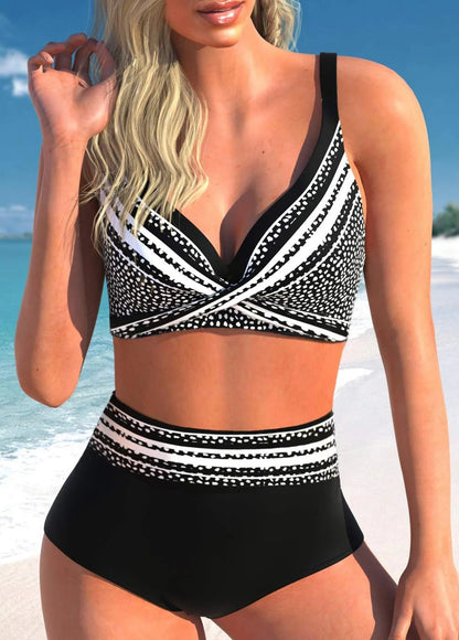 Bikini con lunares y rayas