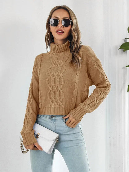 Roxanne - Cómodo jersey de cuello alto para mujer