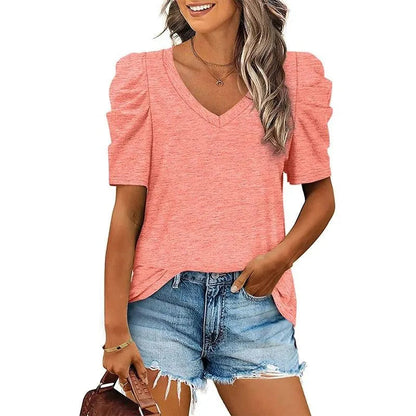 Camiseta de mujer | Cuello de pico | Corte holgado | Perfecta para ocasiones informales
