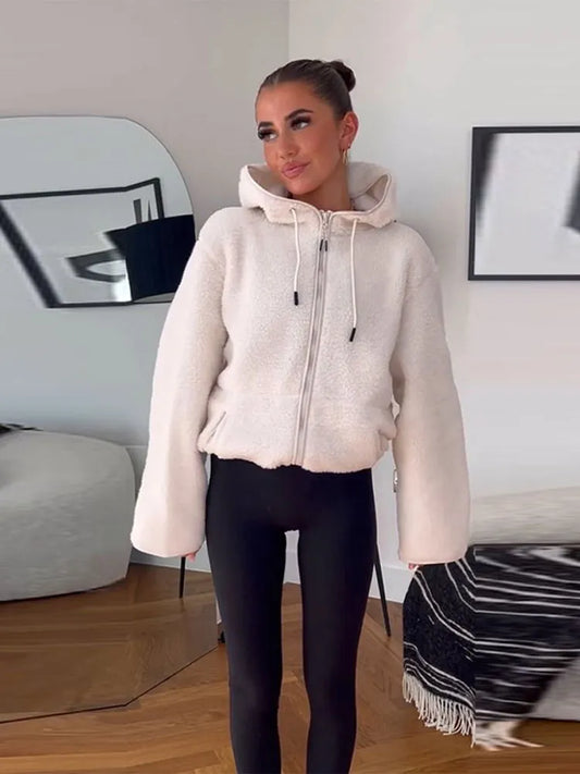 Chaqueta de peluche para mujer