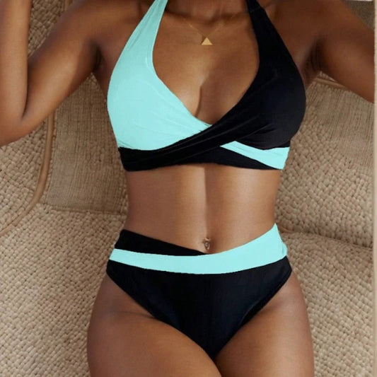 Bikini sexy sin espalda con tirante cruzado