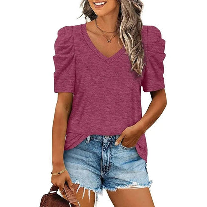 Camiseta de mujer | Cuello de pico | Corte holgado | Perfecta para ocasiones informales
