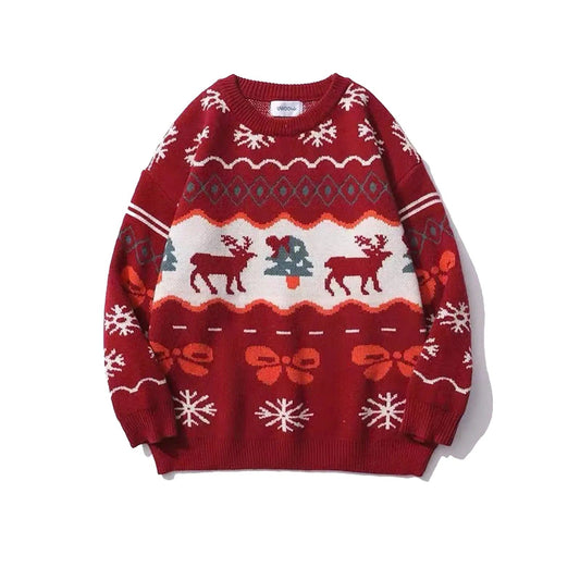 Jennette | Cálido jersey de punto con motivos navideños vintage para mujer
