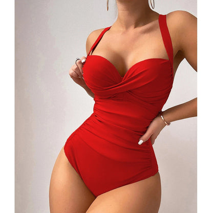 bikini de ����n pieza con frente torcido