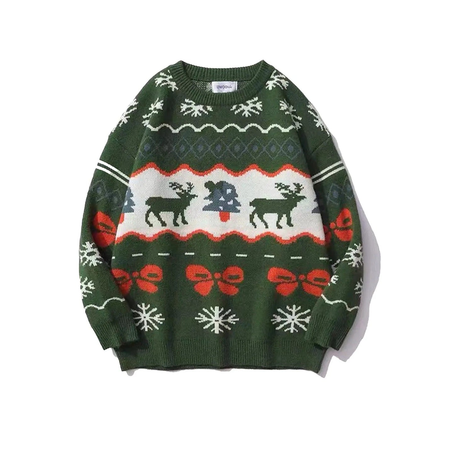 Jennette | Cálido jersey de punto con motivos navideños vintage para mujer