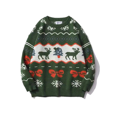Jennette | Cálido jersey de punto con motivos navideños vintage para mujer