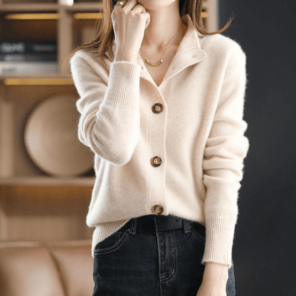 chaqueta de punto cómoda y elegante para mujer