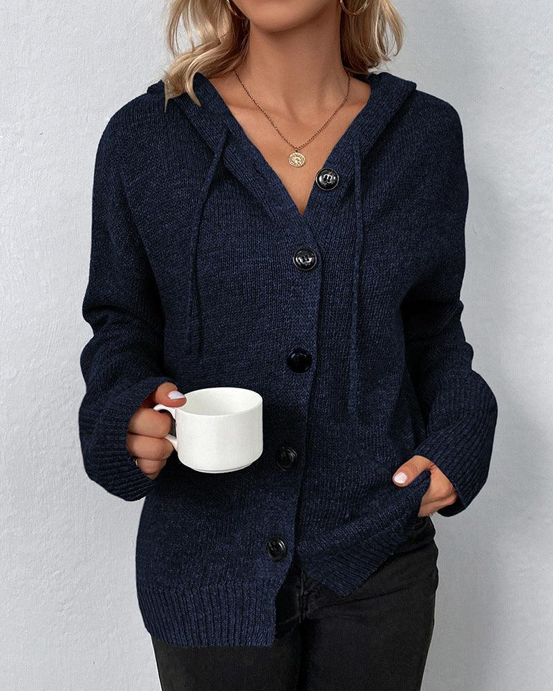 Marika Cardigan | Chaqueta de punto con capucha y botones