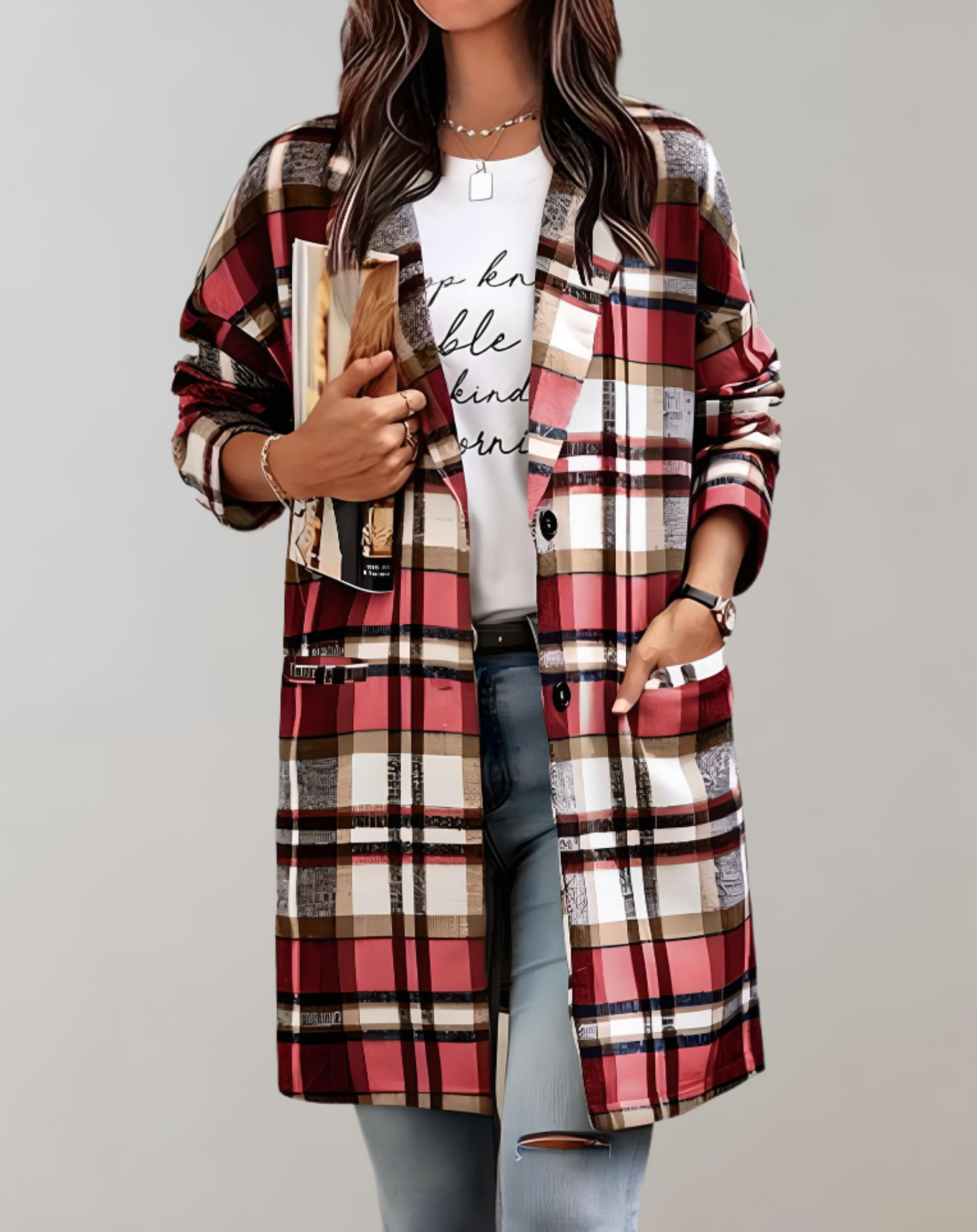 Beatrice - Chaqueta oversize a cuadros