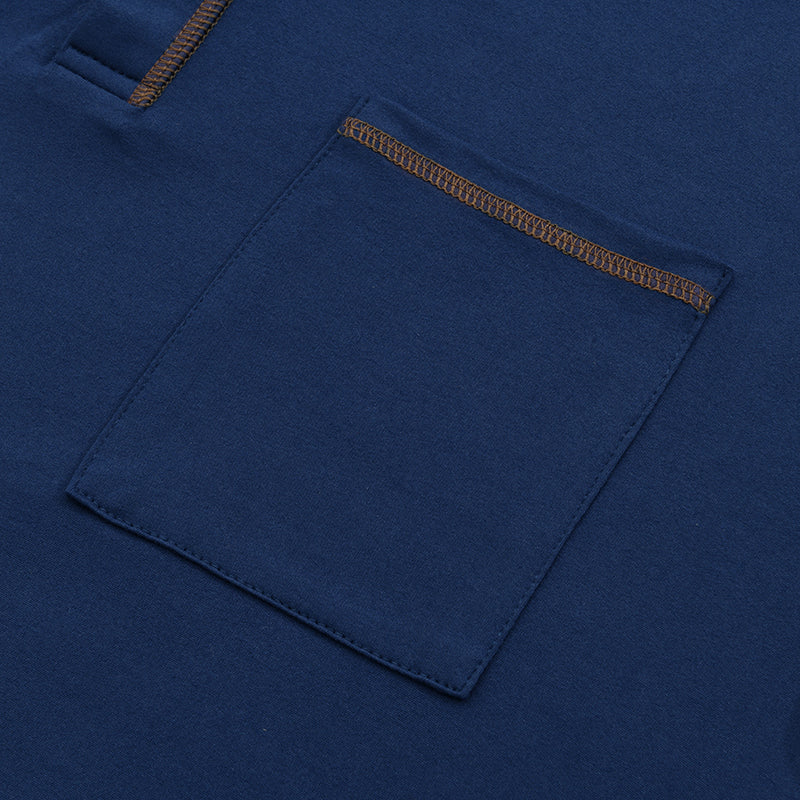 Męska Koszulka z Krótkim Rękawem Henley Codzienna