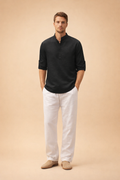 Męska Koszula Henley Casual