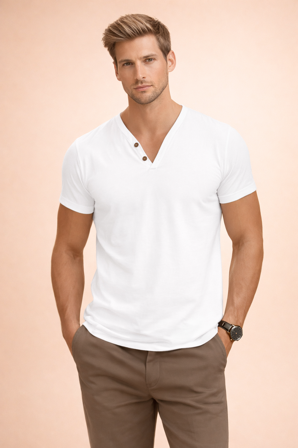 Męski T-Shirt Dopasowany Krój