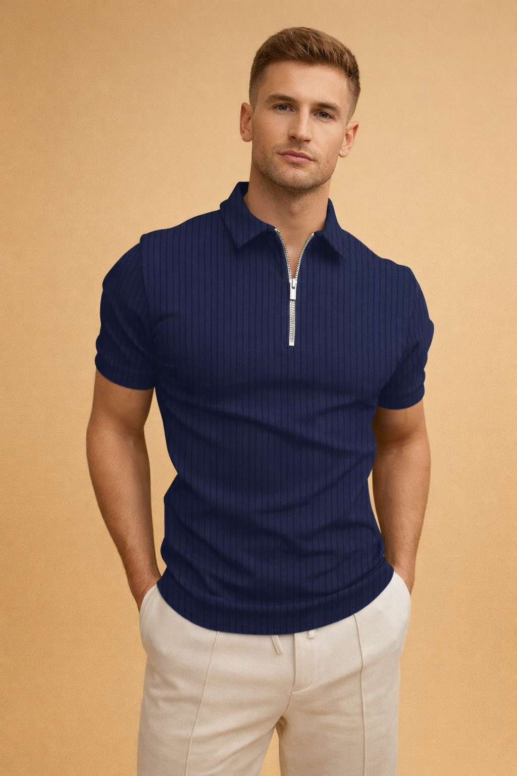 Męska Elegancka Koszulka Polo