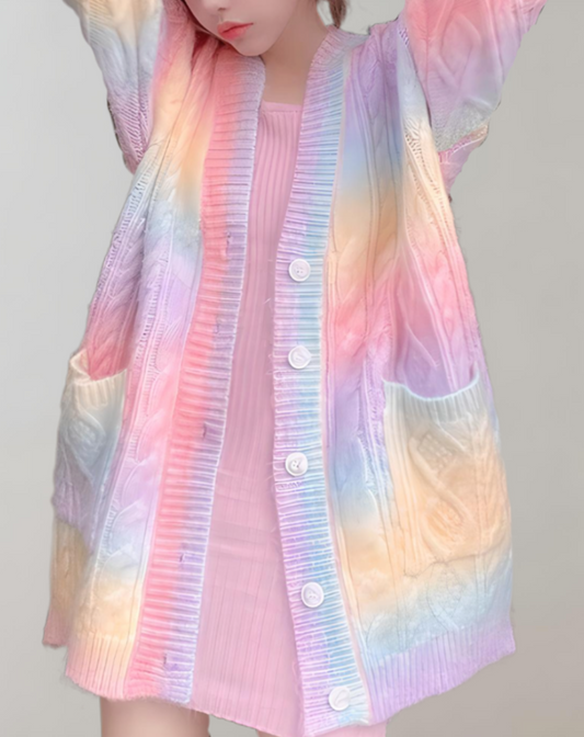 Sudadera Quintia | Luxury Rainbow Cardigan