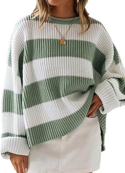 Navia Sweater | Jersey flojo para mujer en diseño de rayas