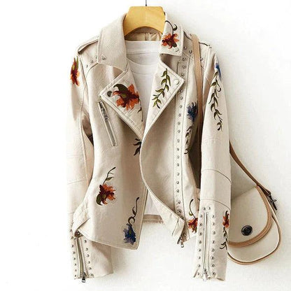Nella Jacket | Chaqueta de piel para mujer con estampado floral