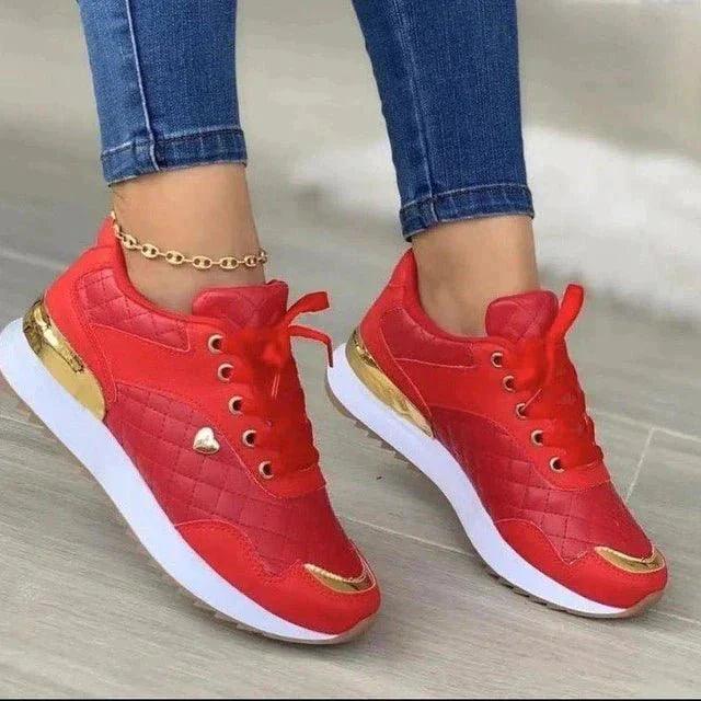 Nelle Sneakers | Elegantes zapatillas de mujer con detalles dorados