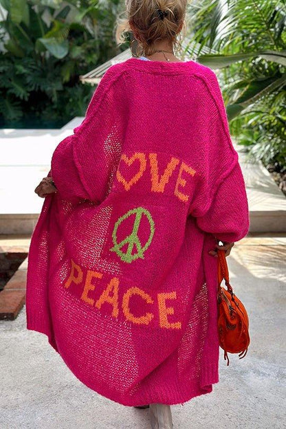 Nova Vest | Cómodo chaleco oversize con estampado "Love & Peace