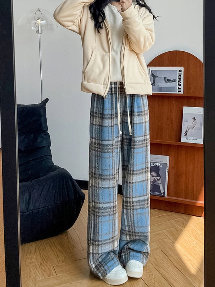 Tara | Pantalones de lana de tartán vintage