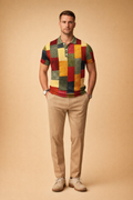 Męska Koszulka Polo Patchwork