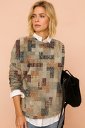 Nadia | Sweter z artystycznym nadrukiem
