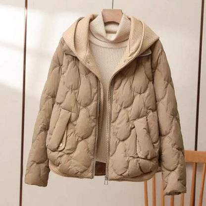 Chaqueta acolchada para mujer en color tostado
