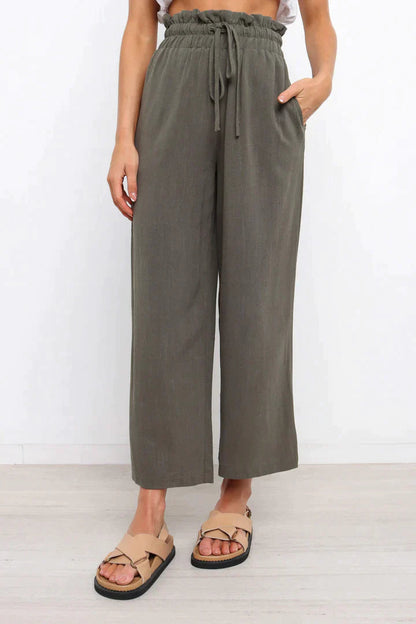 Cómodos pantalones de corte recto para mujer