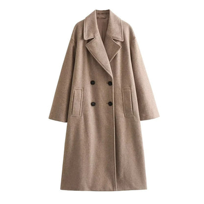 Chaqueta larga chic para mujer | Diseño elegante | Abrigo de invierno cálido