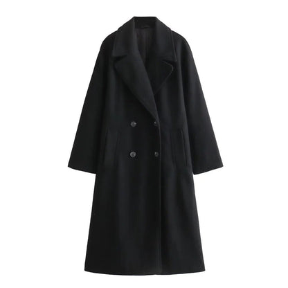 Chaqueta larga chic para mujer | Diseño elegante | Abrigo de invierno cálido