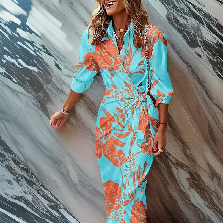 Vestido con estampado envolvente
