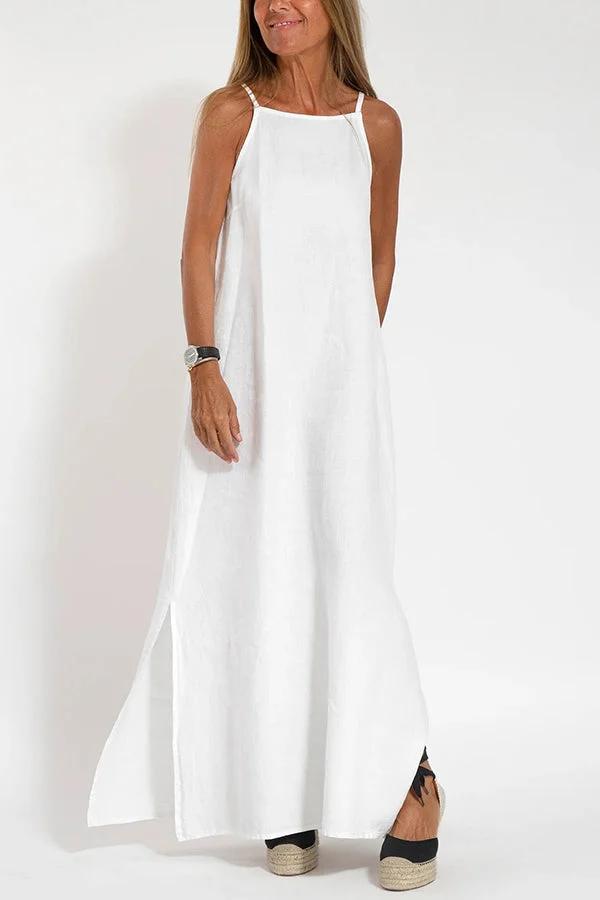 Vestido largo ligero con tirantes finos para un look veraniego con estilo