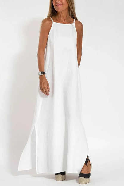 Vestido largo ligero con tirantes finos para un look veraniego con estilo