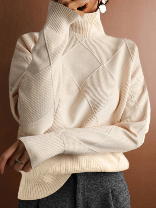 Jersey Zalida | Jersey Punto Diamante Cuello Alto