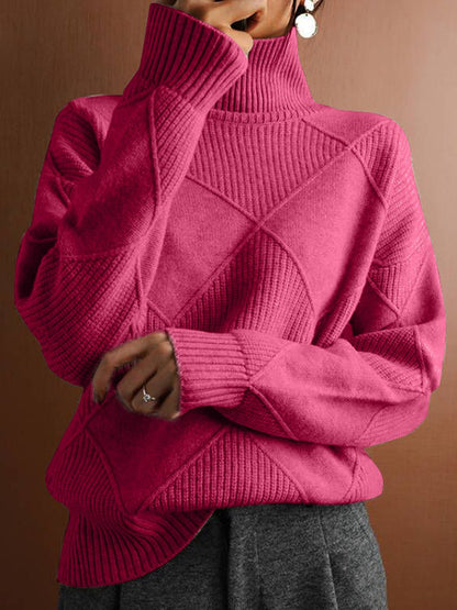 Jersey Zalida | Jersey Punto Diamante Cuello Alto