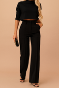 Komplet Crop Top Spodnie