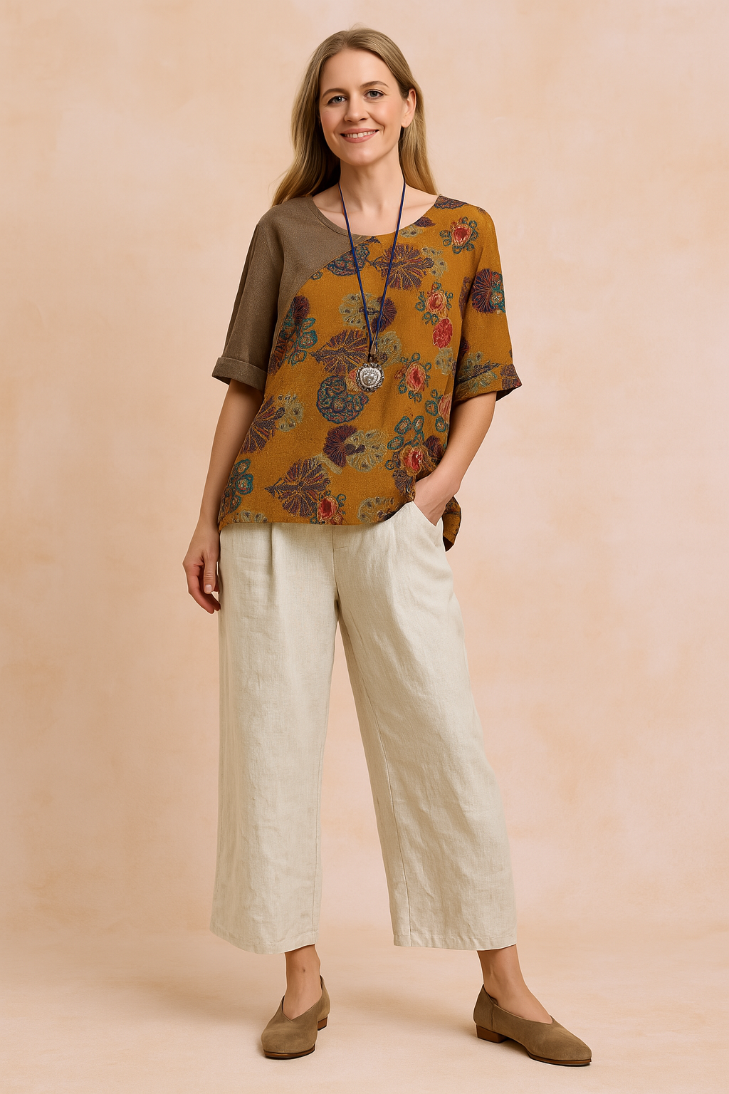 Damska Bluzka Tunika Casual