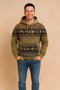 Męska Bluza z Kapturem Wzór Southwestern Azteki
