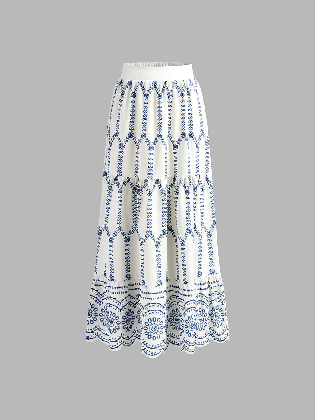 Damski Drukowany Komplet Crop Top I Spódnica Maxi