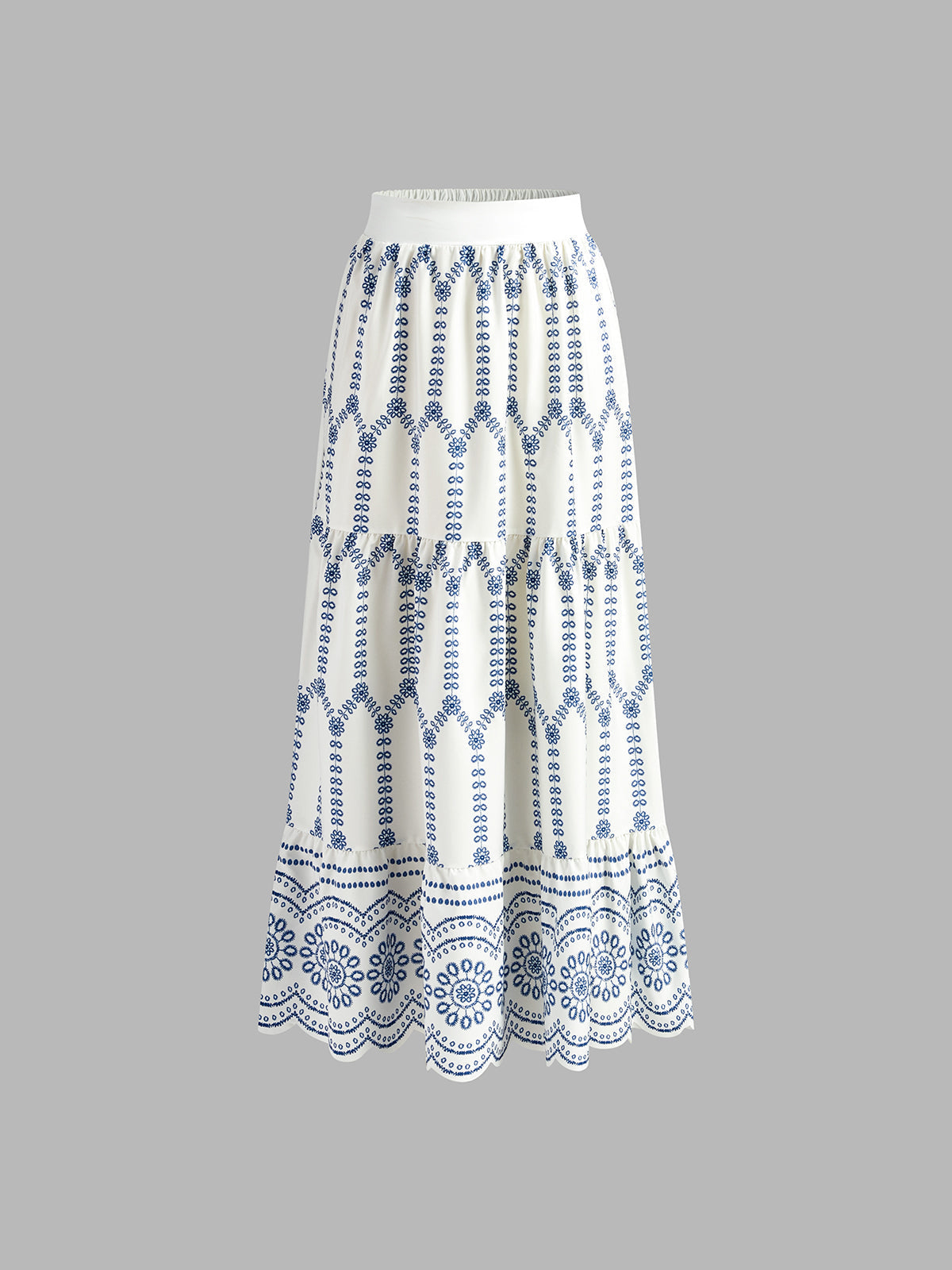 Damski Drukowany Komplet Crop Top I Spódnica Maxi