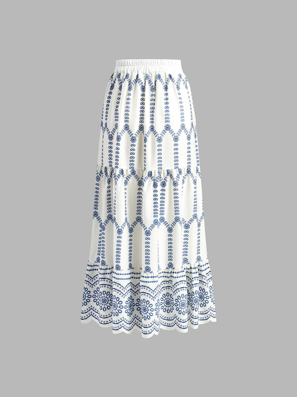 Damski Drukowany Komplet Crop Top I Spódnica Maxi