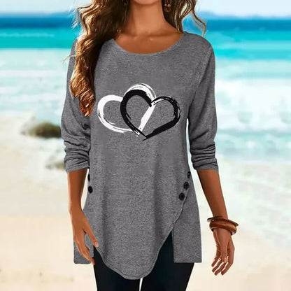 2Hearts™: Camisa cómoda y oversize para mujer
