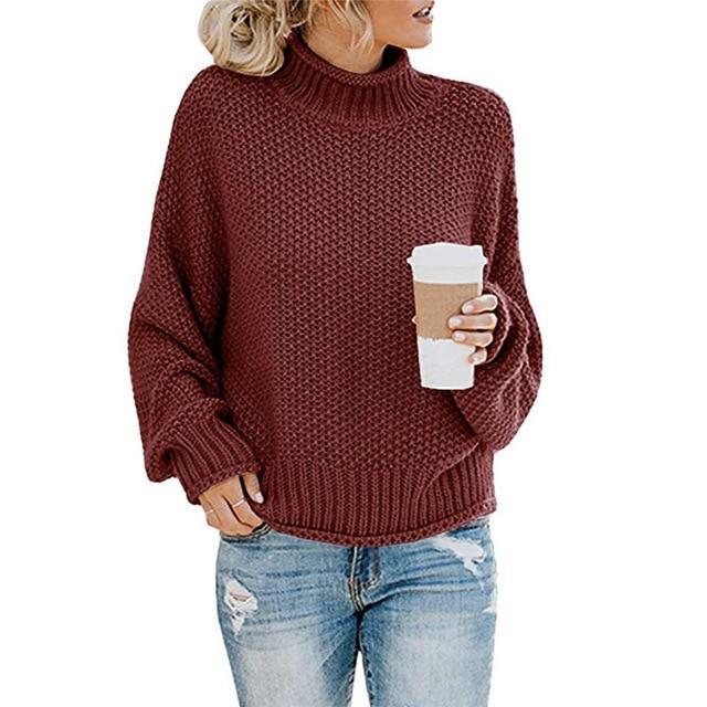 Rylie - moderno jersey de punto con cuello alto