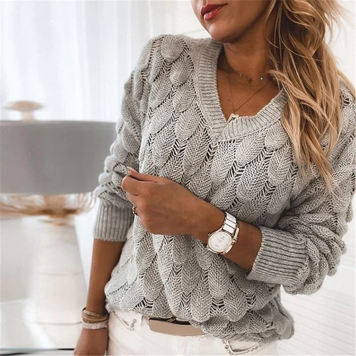 Uscha Sweater | Jersey de punto con cuello en V