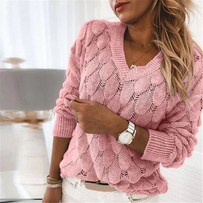 Uscha Sweater | Jersey de punto con cuello en V