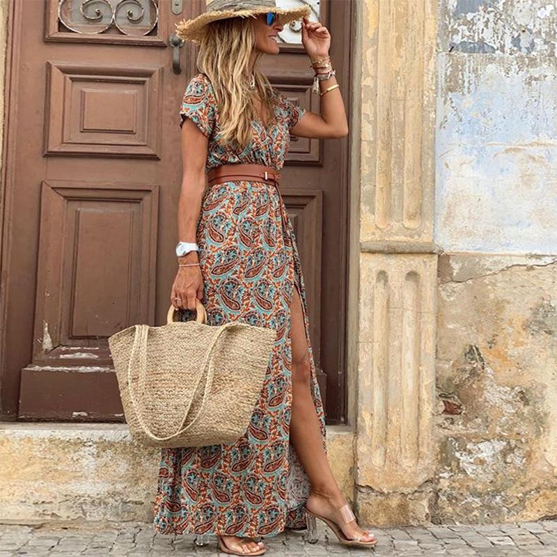 "Meike" maxi vestido con estampado floral