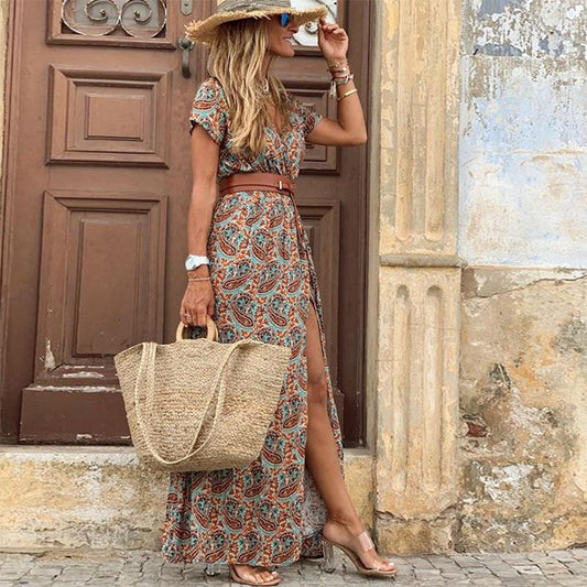 "Meike" maxi vestido con estampado floral